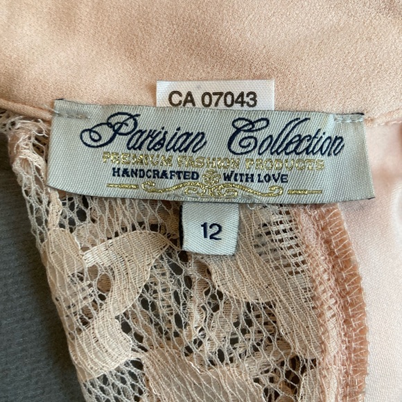 Peach lace bodycon Y2K dress - Picture 5 of 5